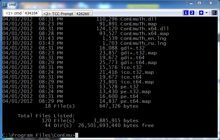 ConEmu Windows command processor screenshot