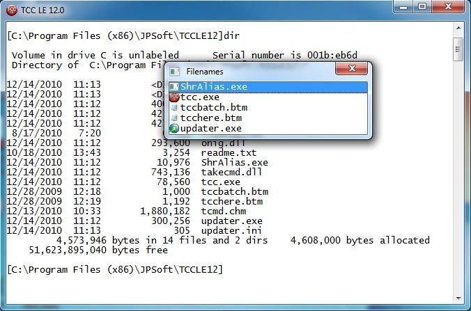 TCC/LE 64-bit screenshot